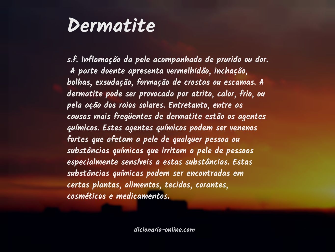 Significado de dermatite
