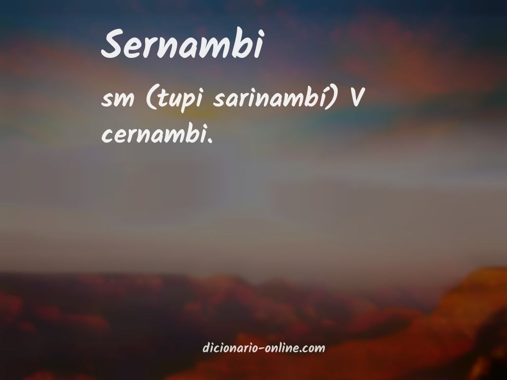 Significado de sernambi