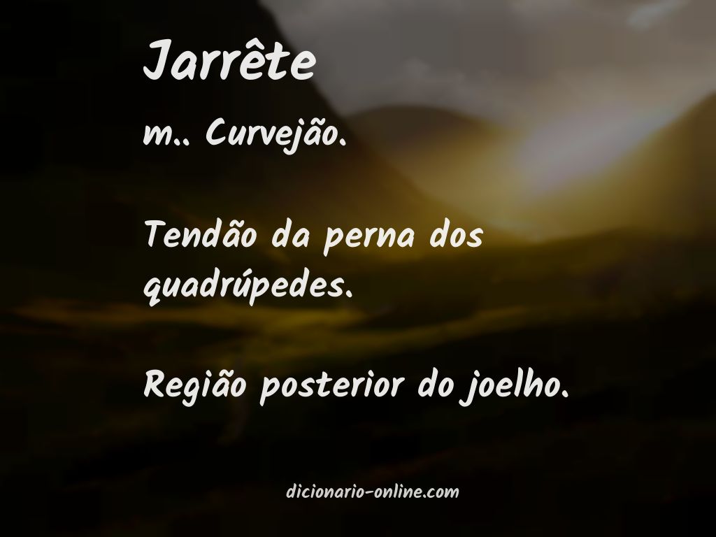 Significado de jarrête