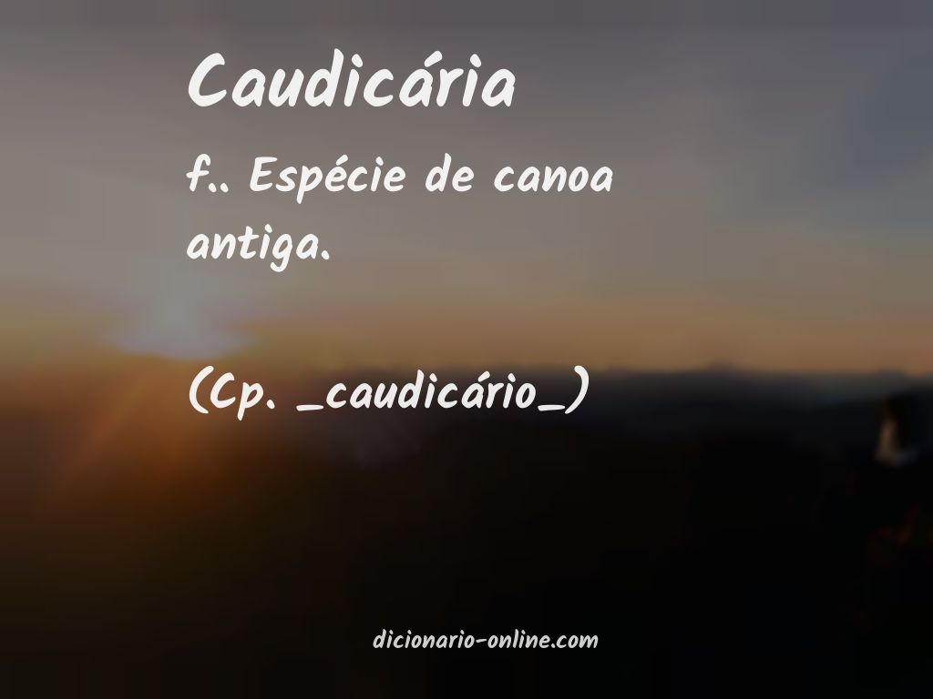 Significado de caudicária