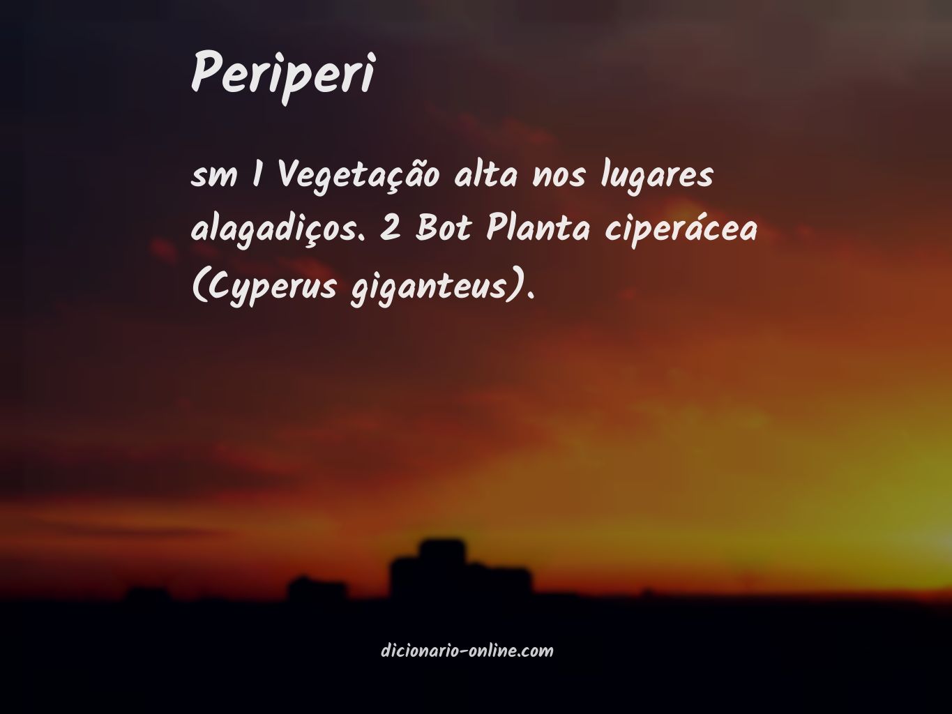 Significado de periperi