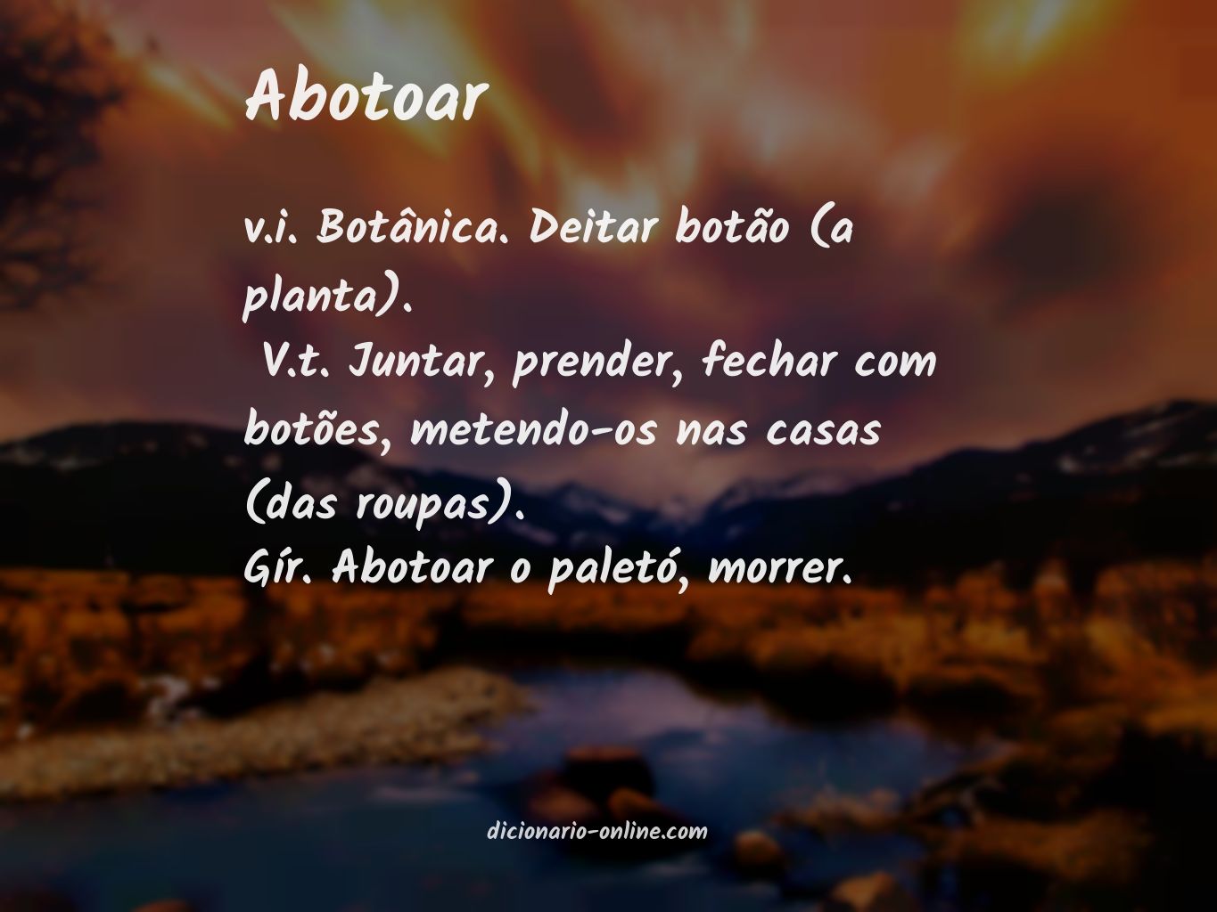 Significado de abotoar