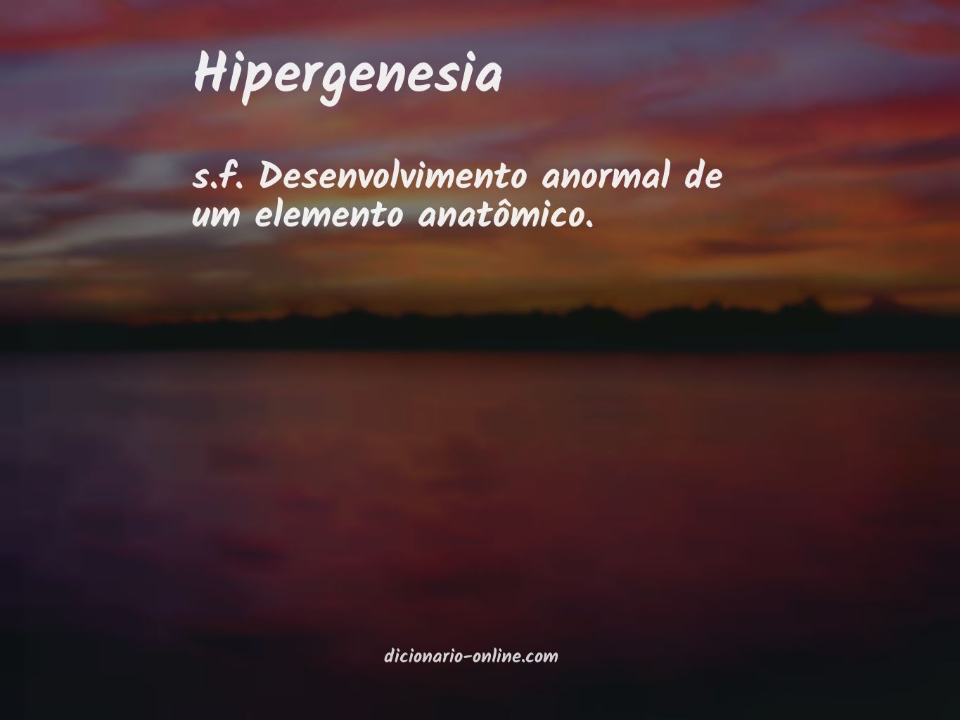 Significado de hipergenesia