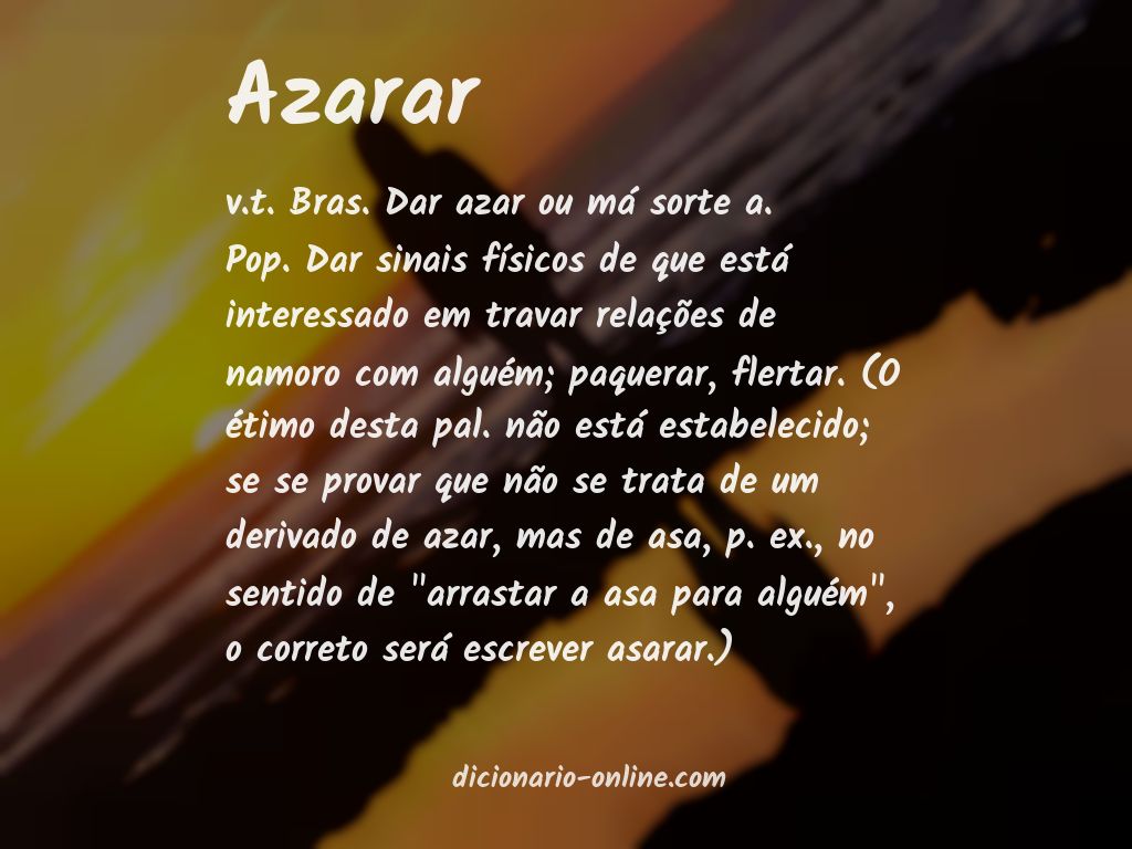 Significado de azarar