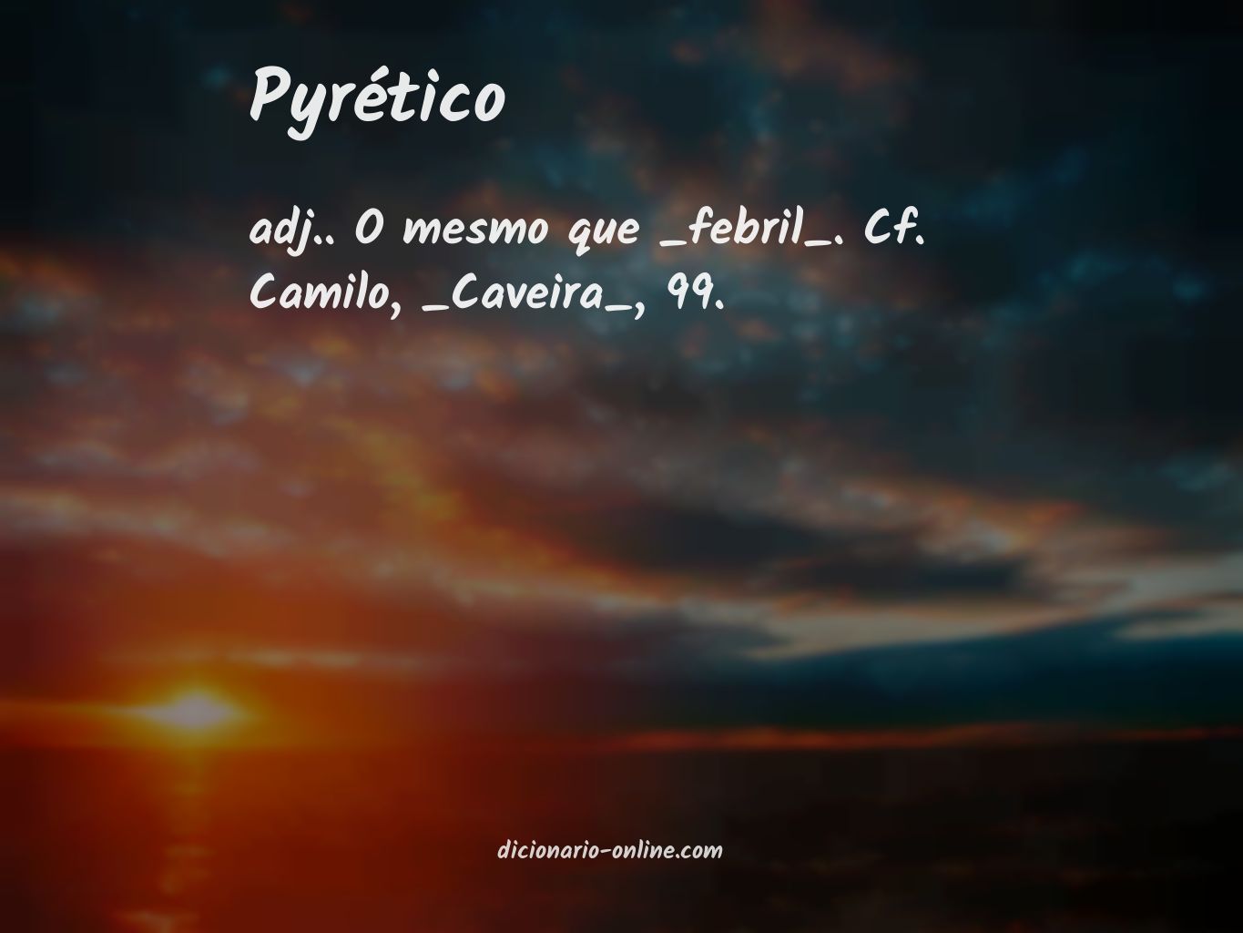 Significado de pyrético