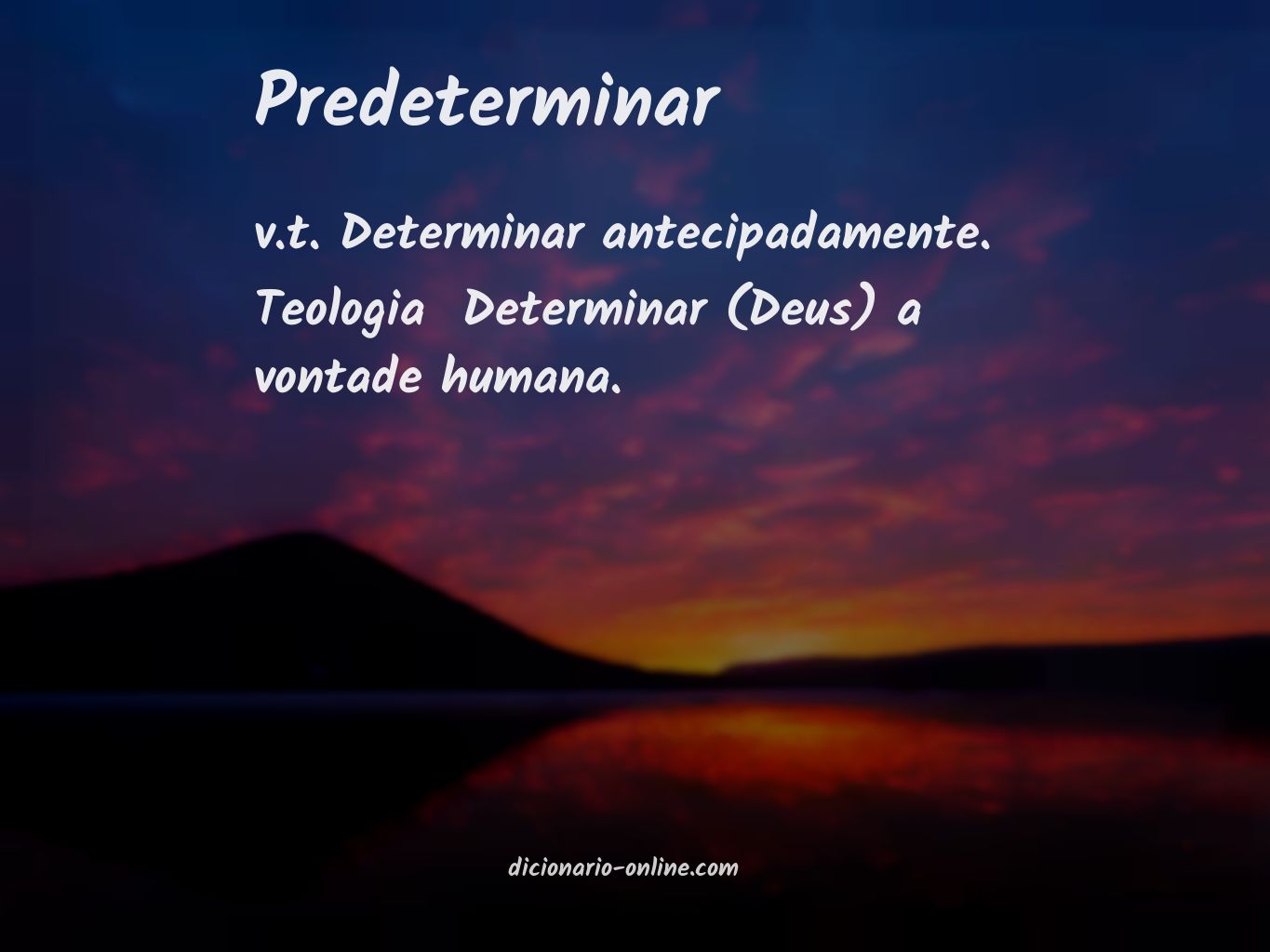 Significado de predeterminar