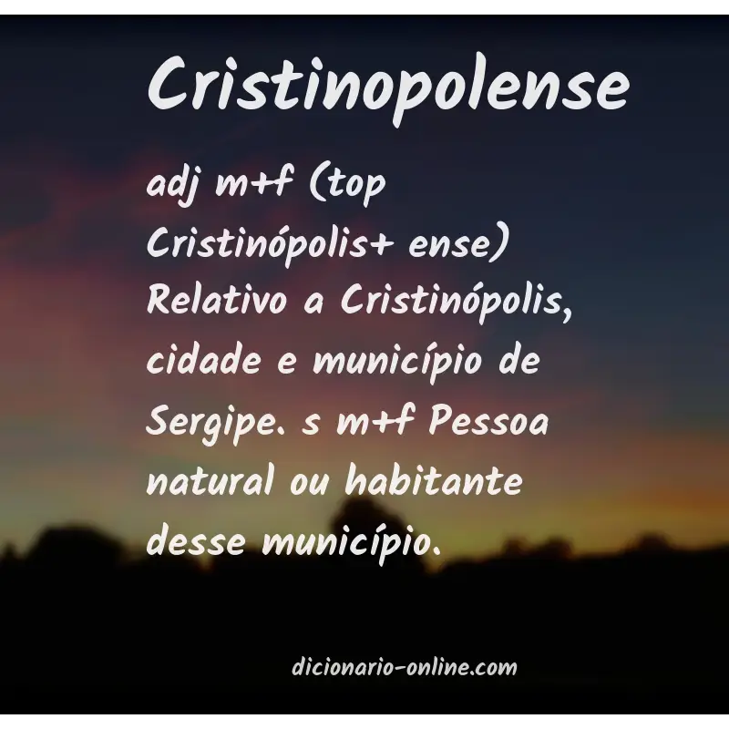 Significado de cristinopolense