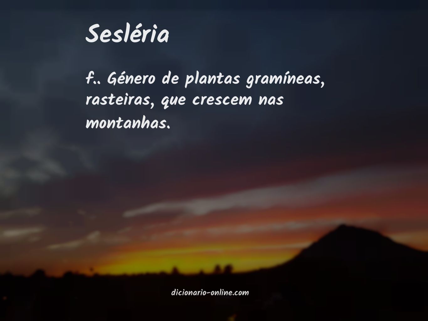 Significado de sesléria