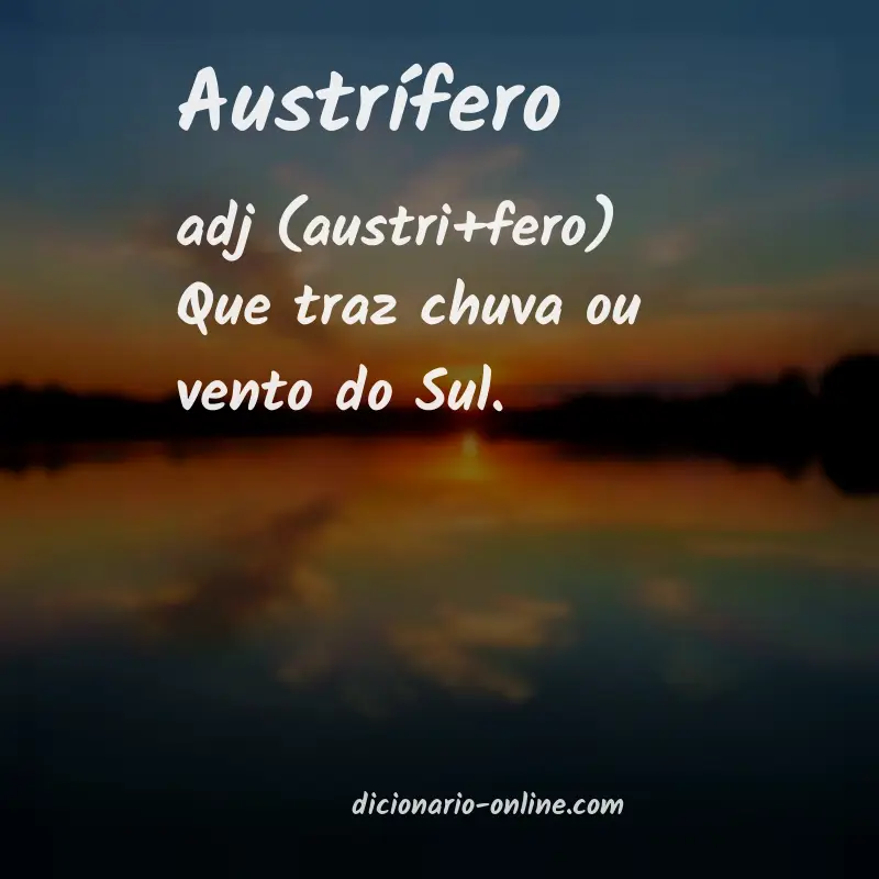 Significado de austrífero