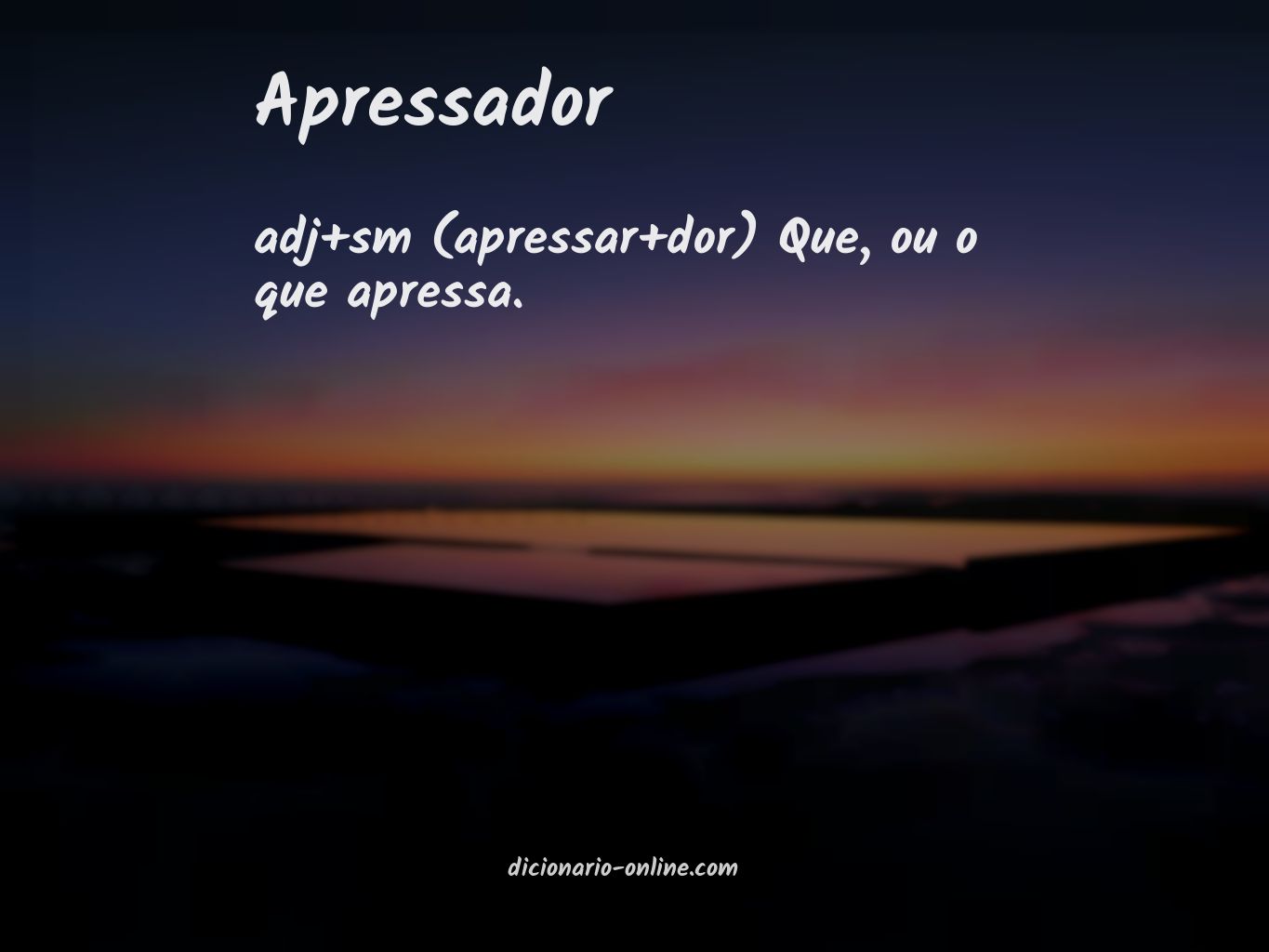 Significado de apressador