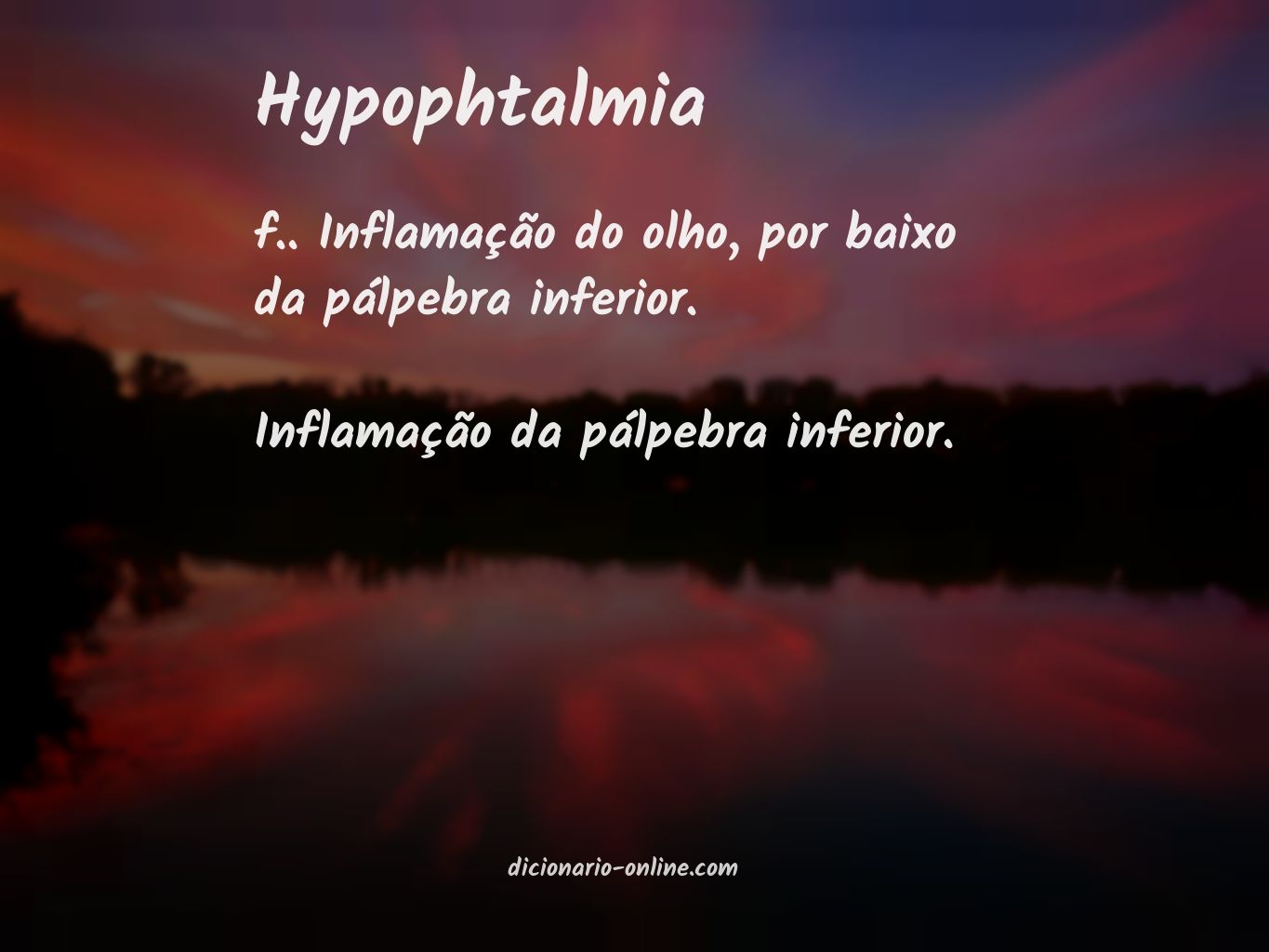 Significado de hypophtalmia