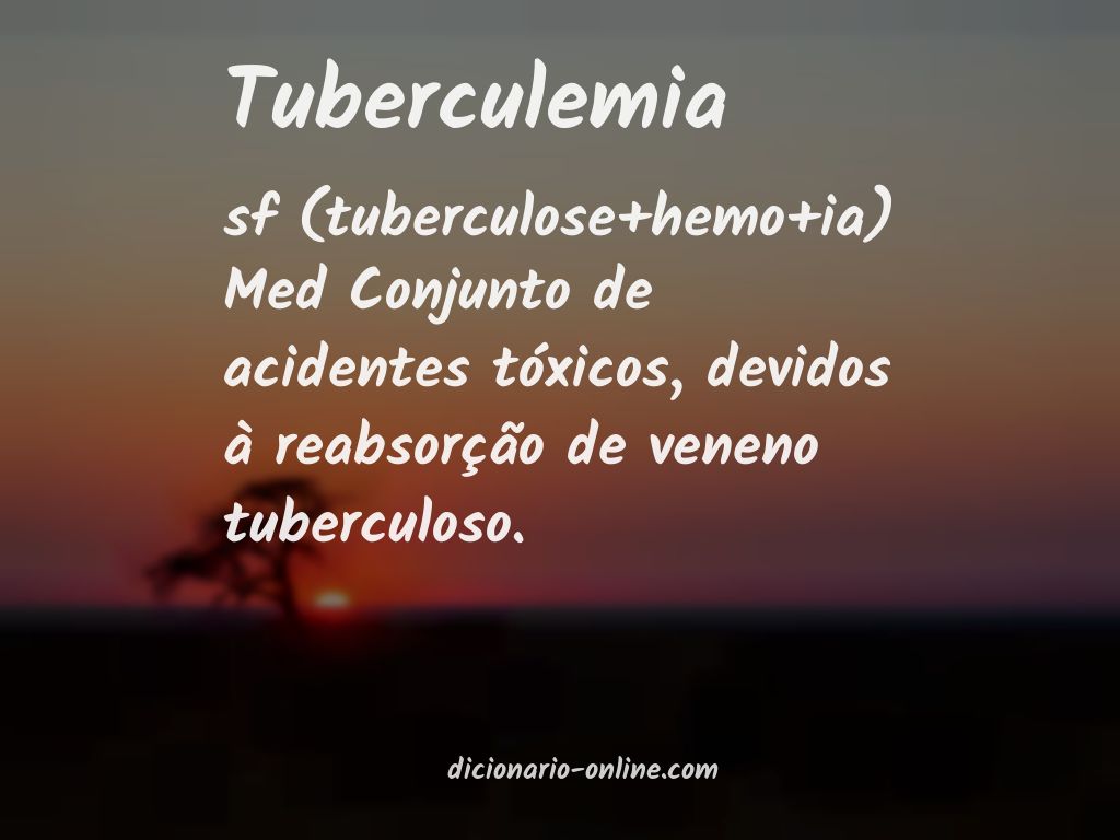 Significado de tuberculemia