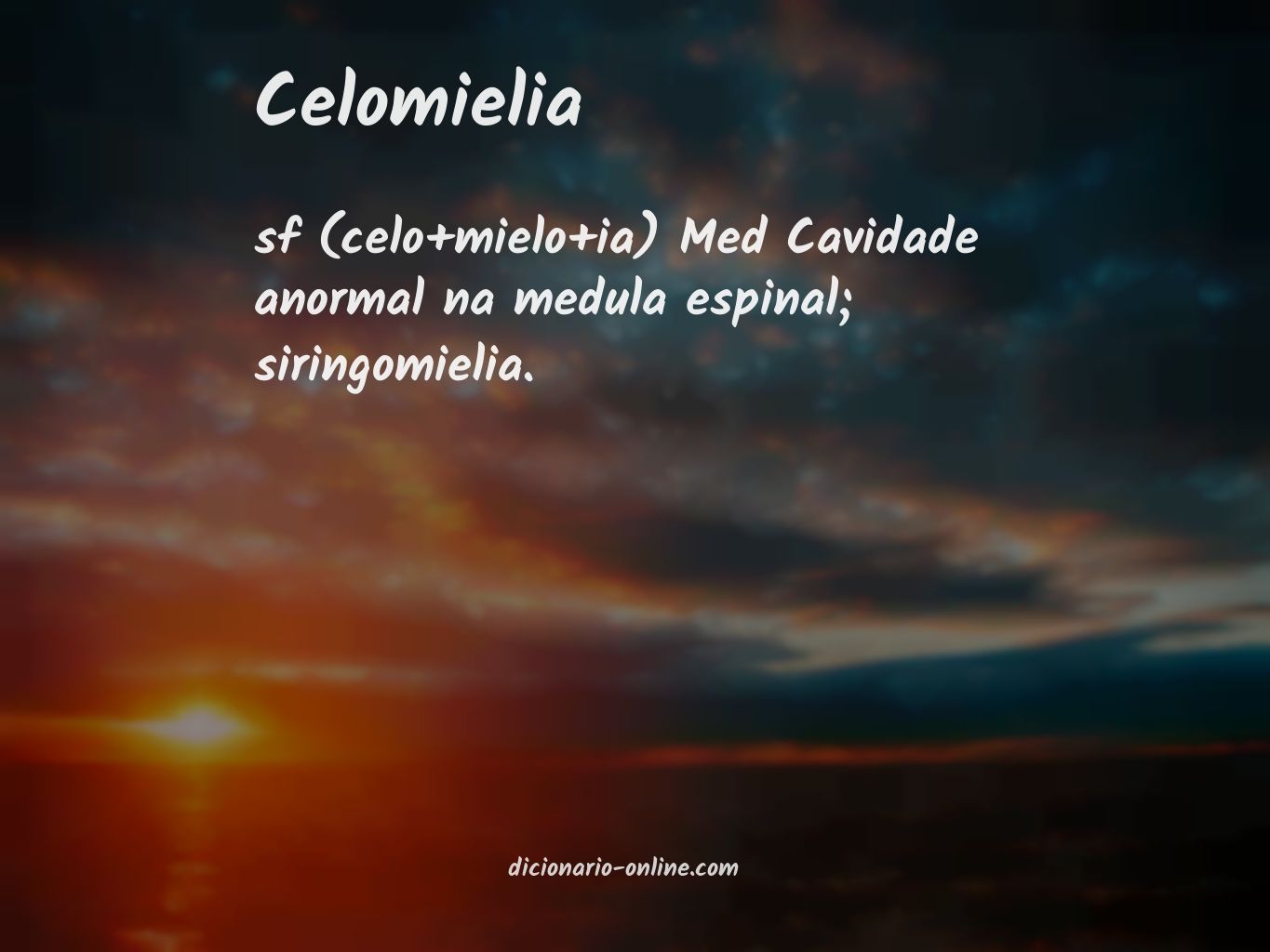 Significado de celomielia