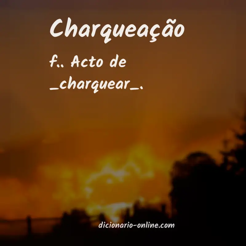 Significado de charqueação