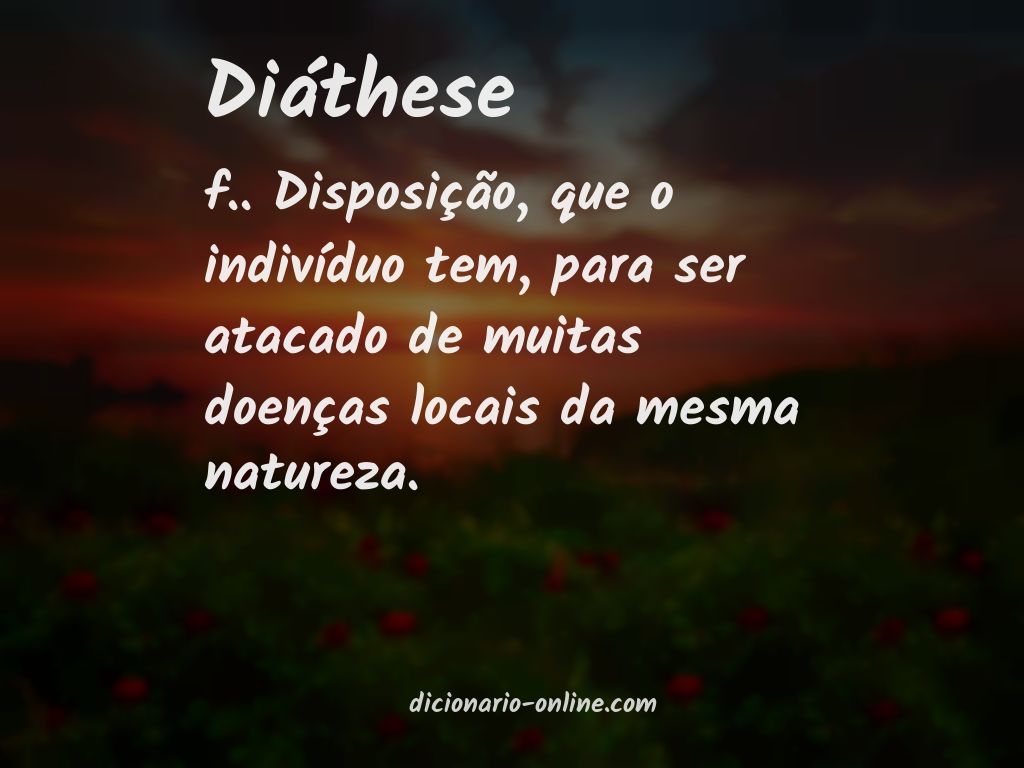 Significado de diáthese