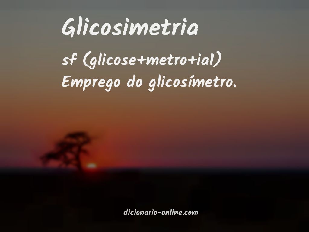 Significado de glicosimetria