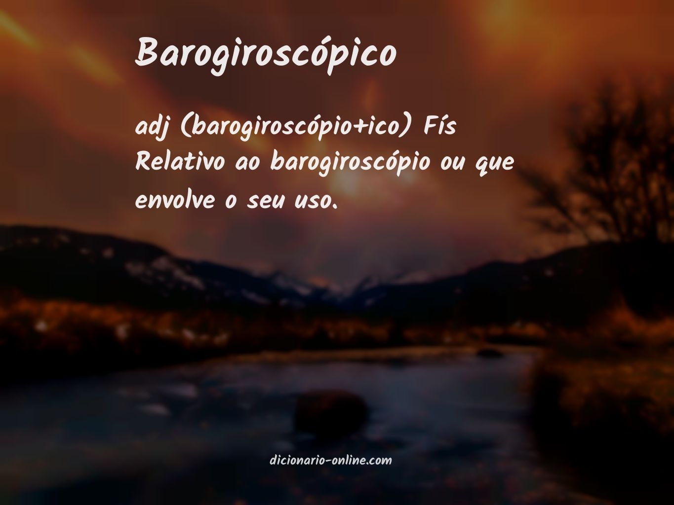 Significado de barogiroscópico