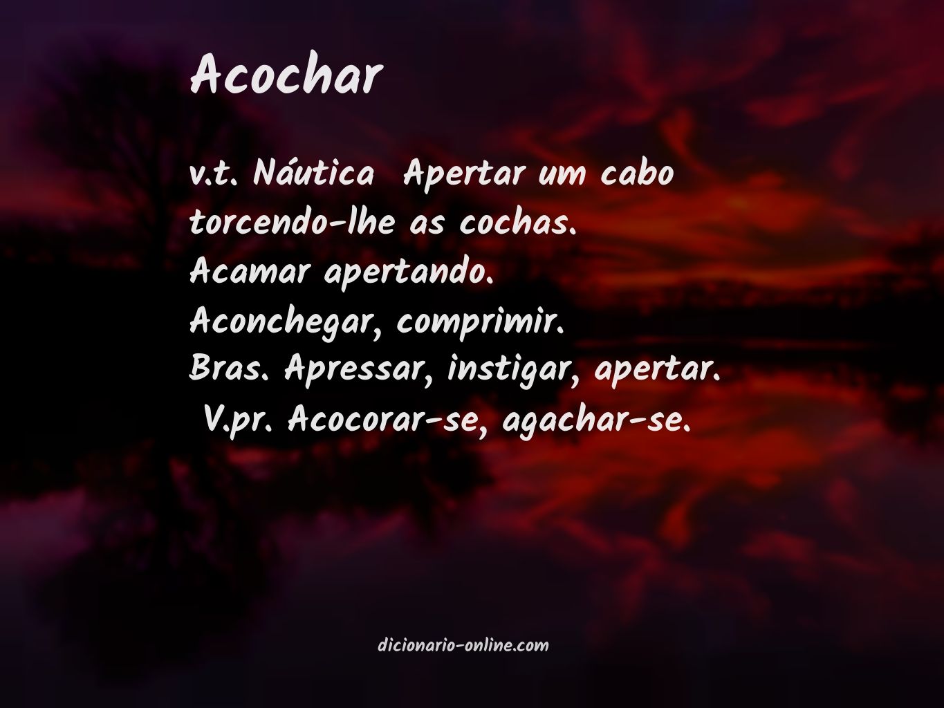 Significado de acochar