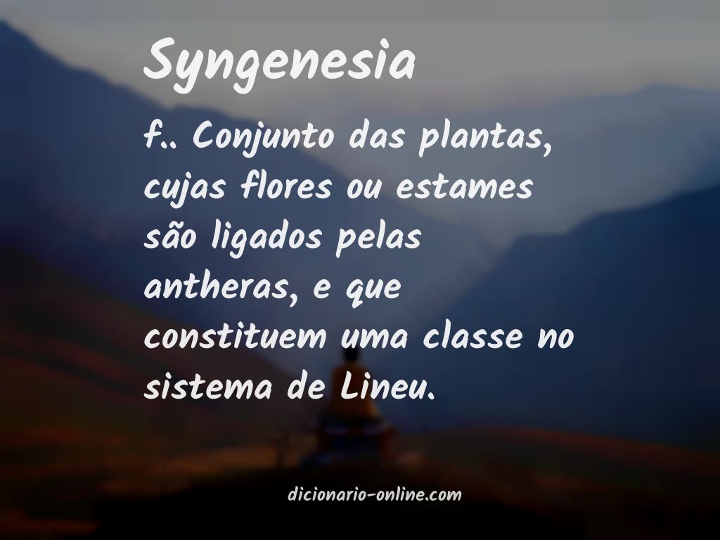 Significado de syngenesia