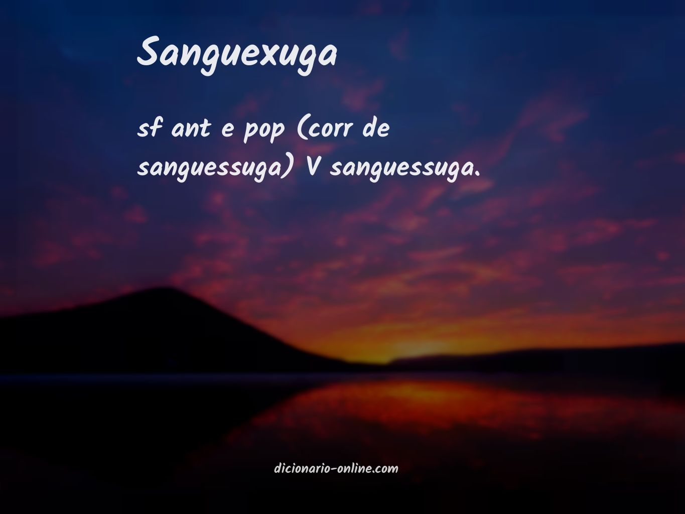 Significado de sanguexuga