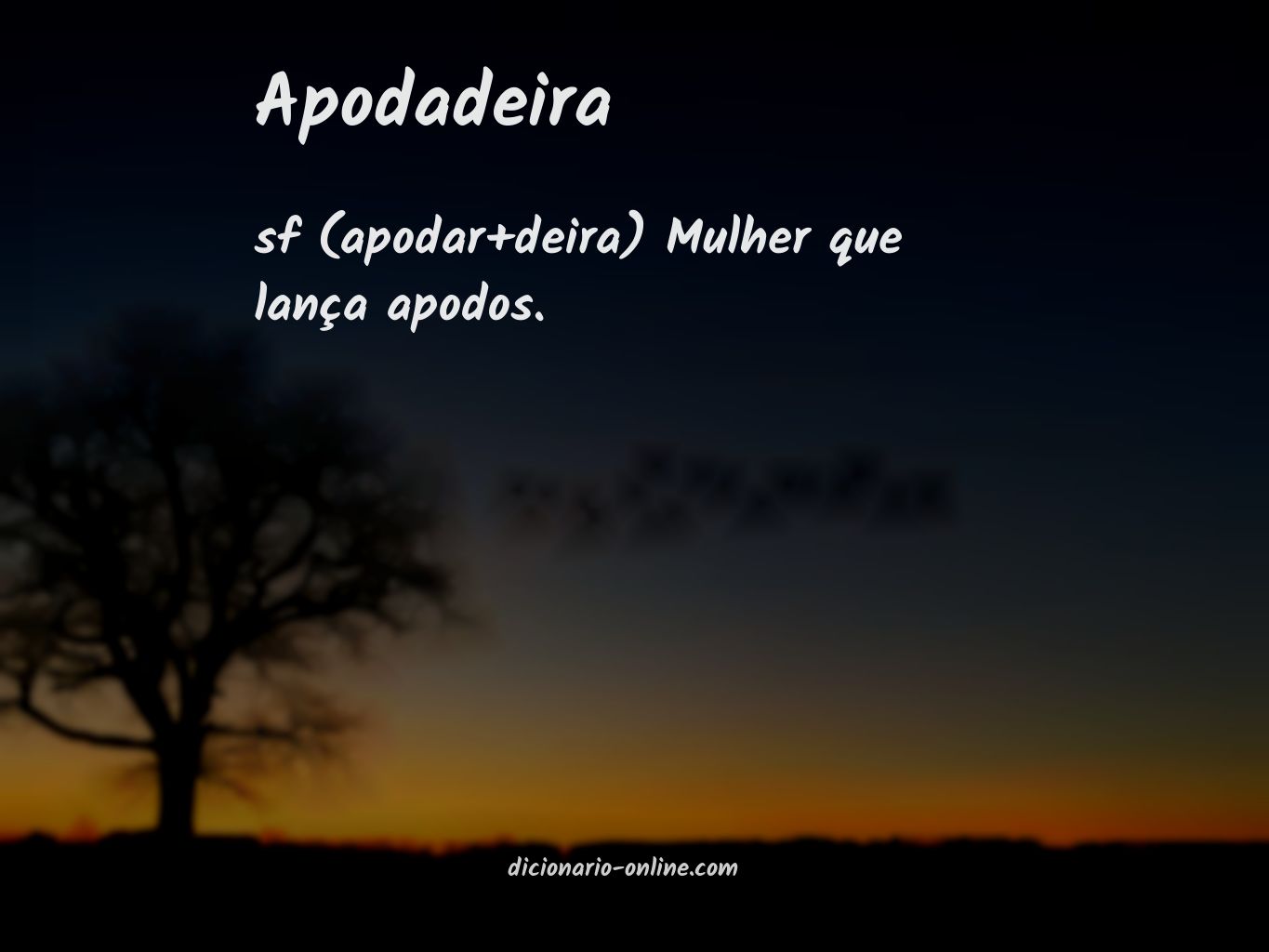 Significado de apodadeira