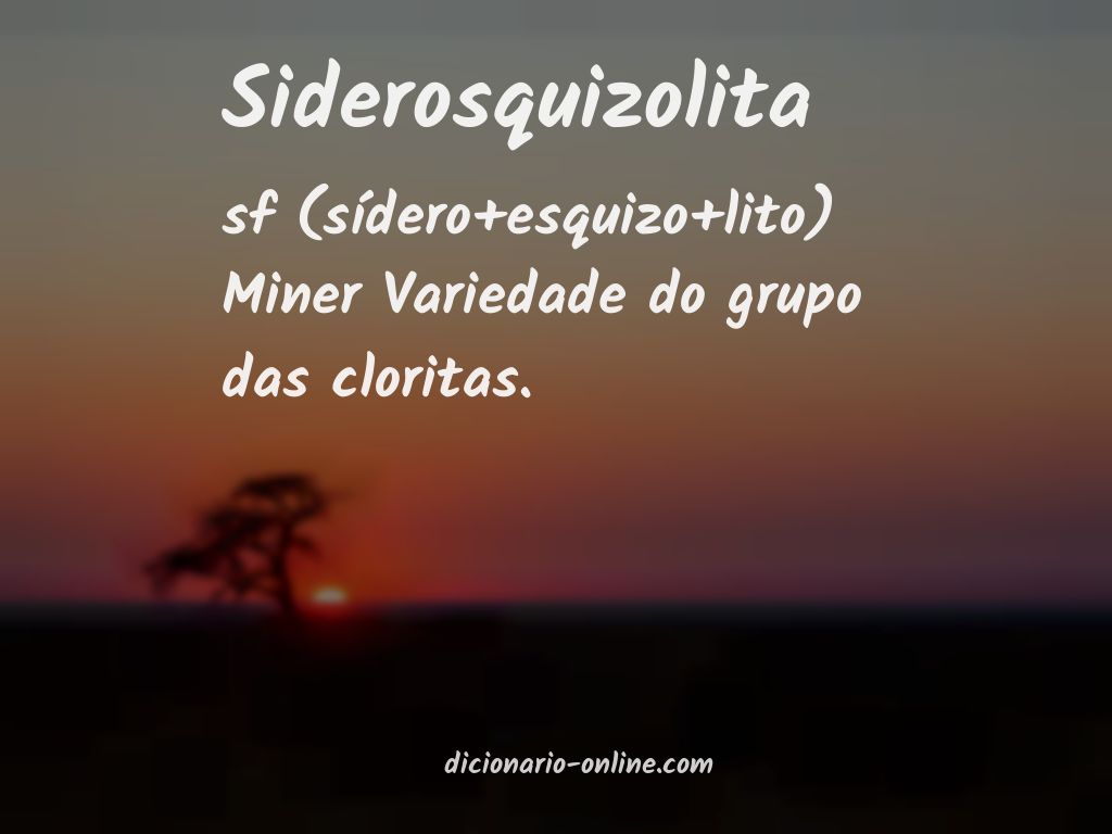 Significado de siderosquizolita