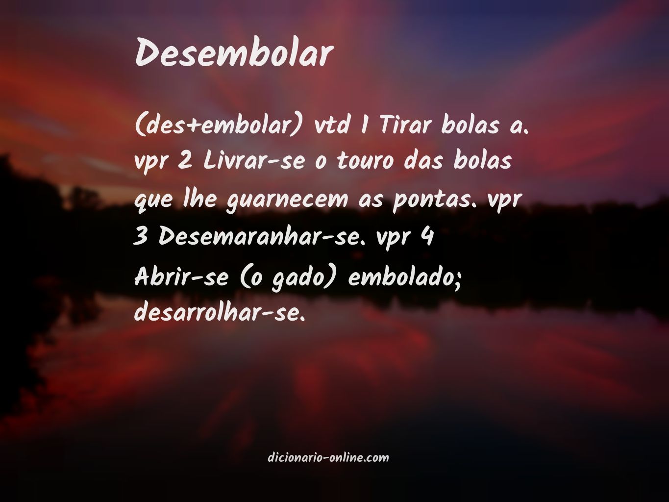 Significado de desembolar