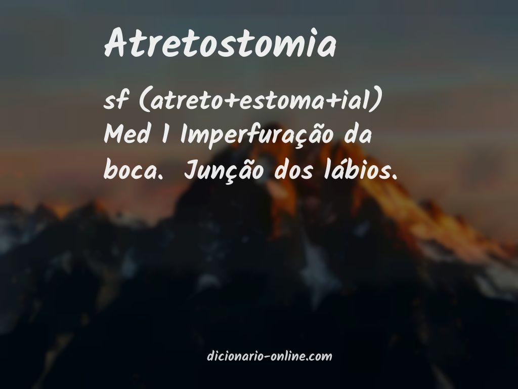 Significado de atretostomia