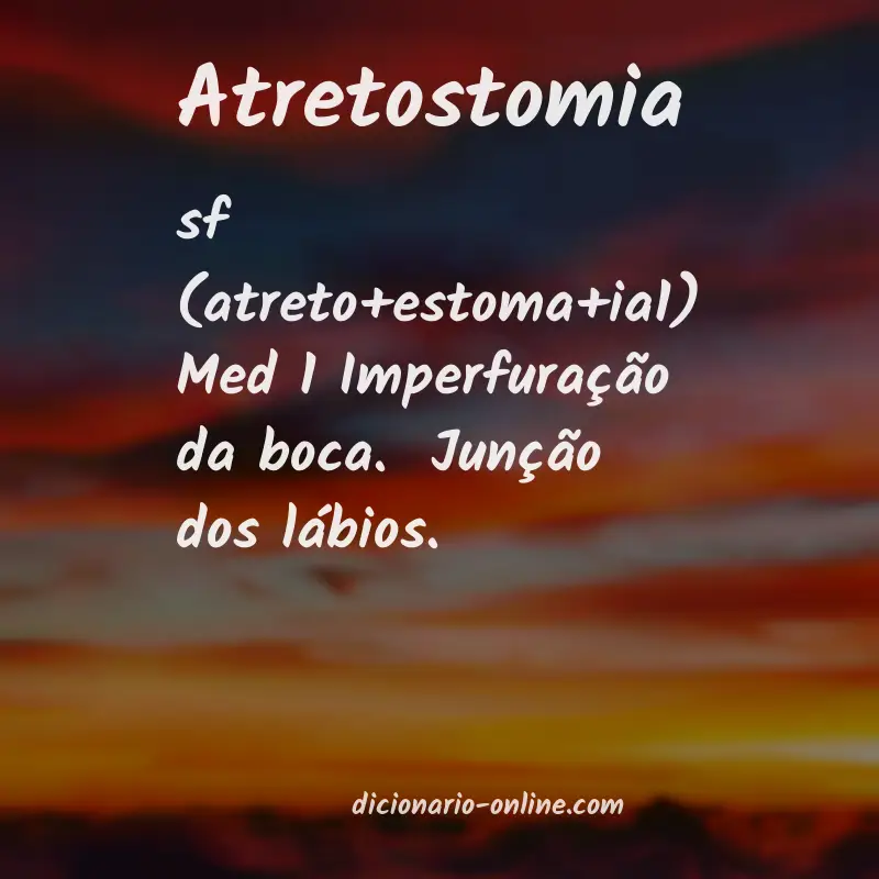 Significado de atretostomia