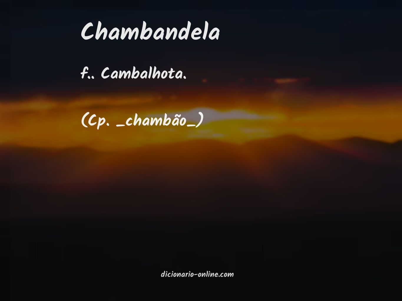 Significado de chambandela