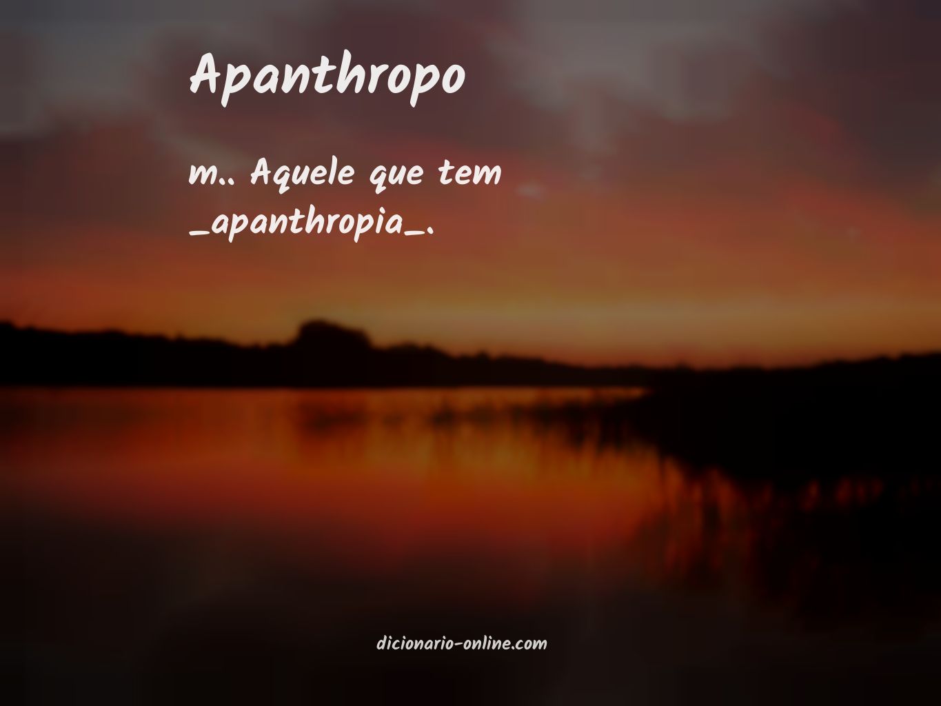 Significado de apanthropo