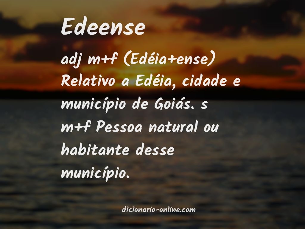 Significado de edeense