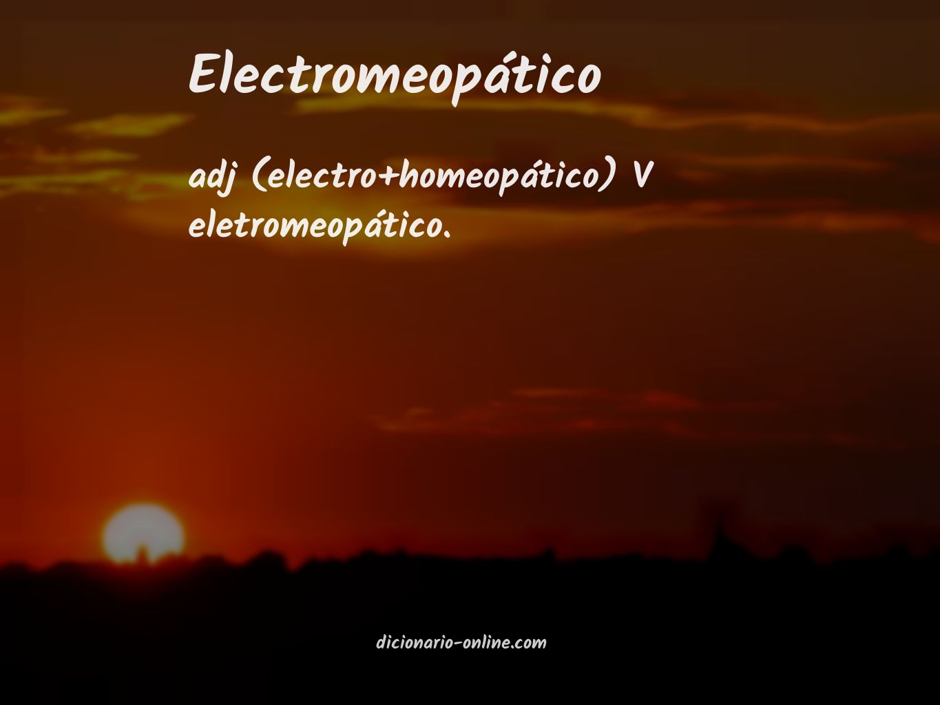 Significado de electromeopático