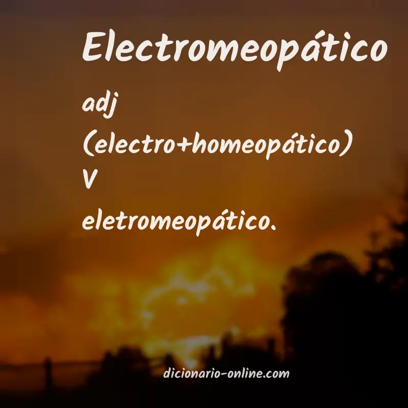Significado de electromeopático