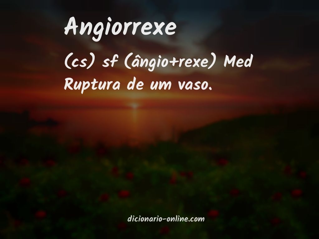 Significado de angiorrexe