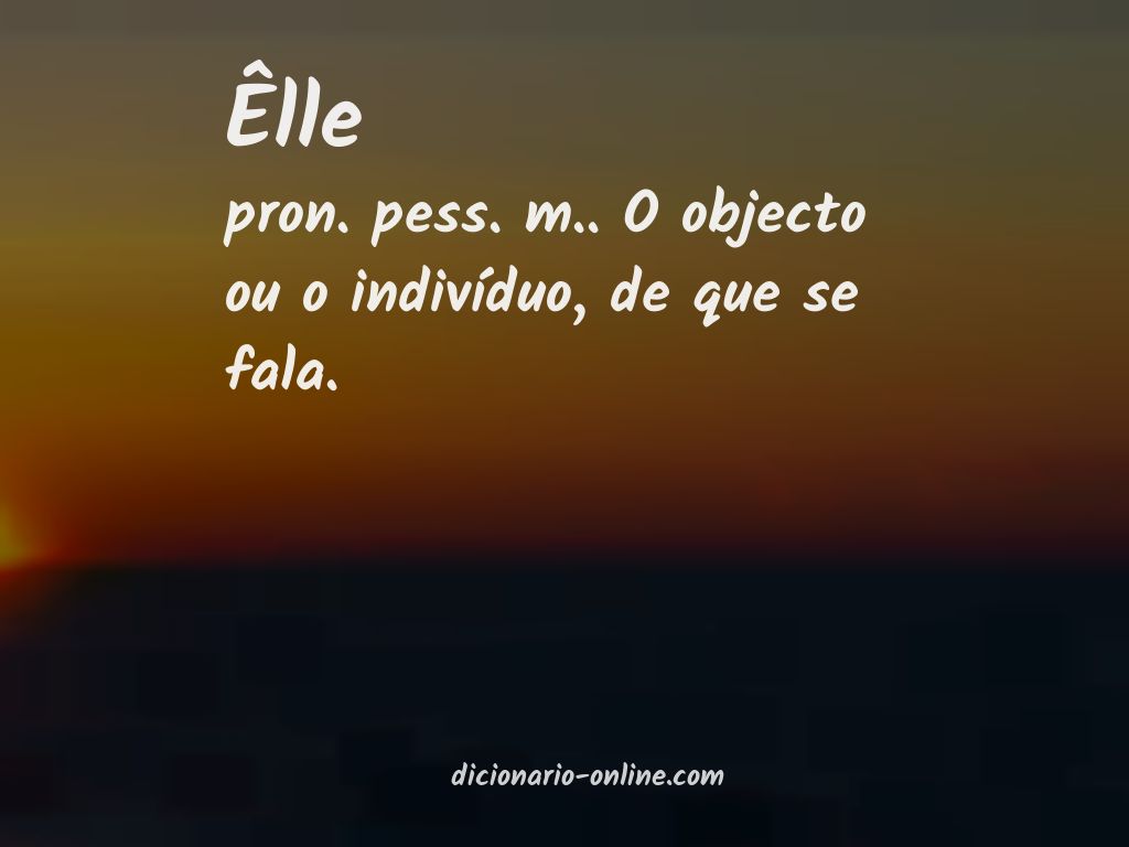 Significado de êlle