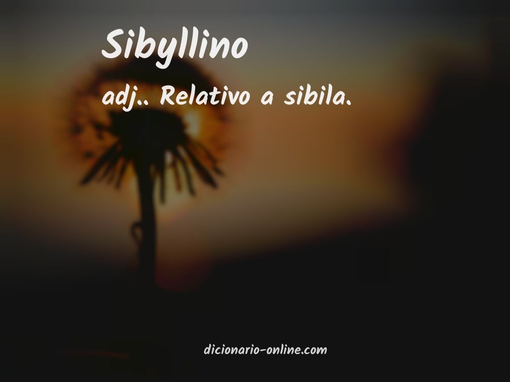 Significado de sibyllino