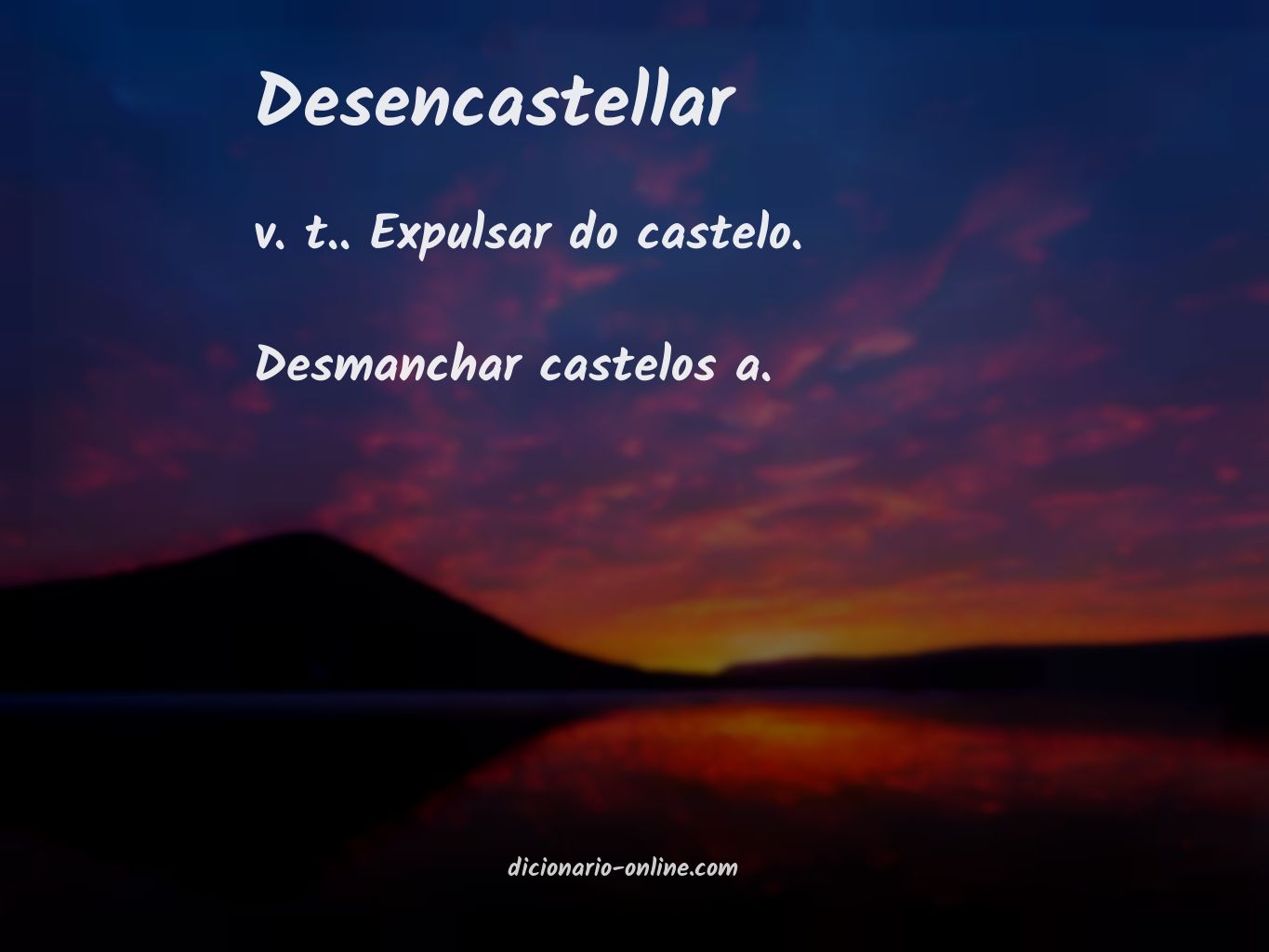 Significado de desencastellar