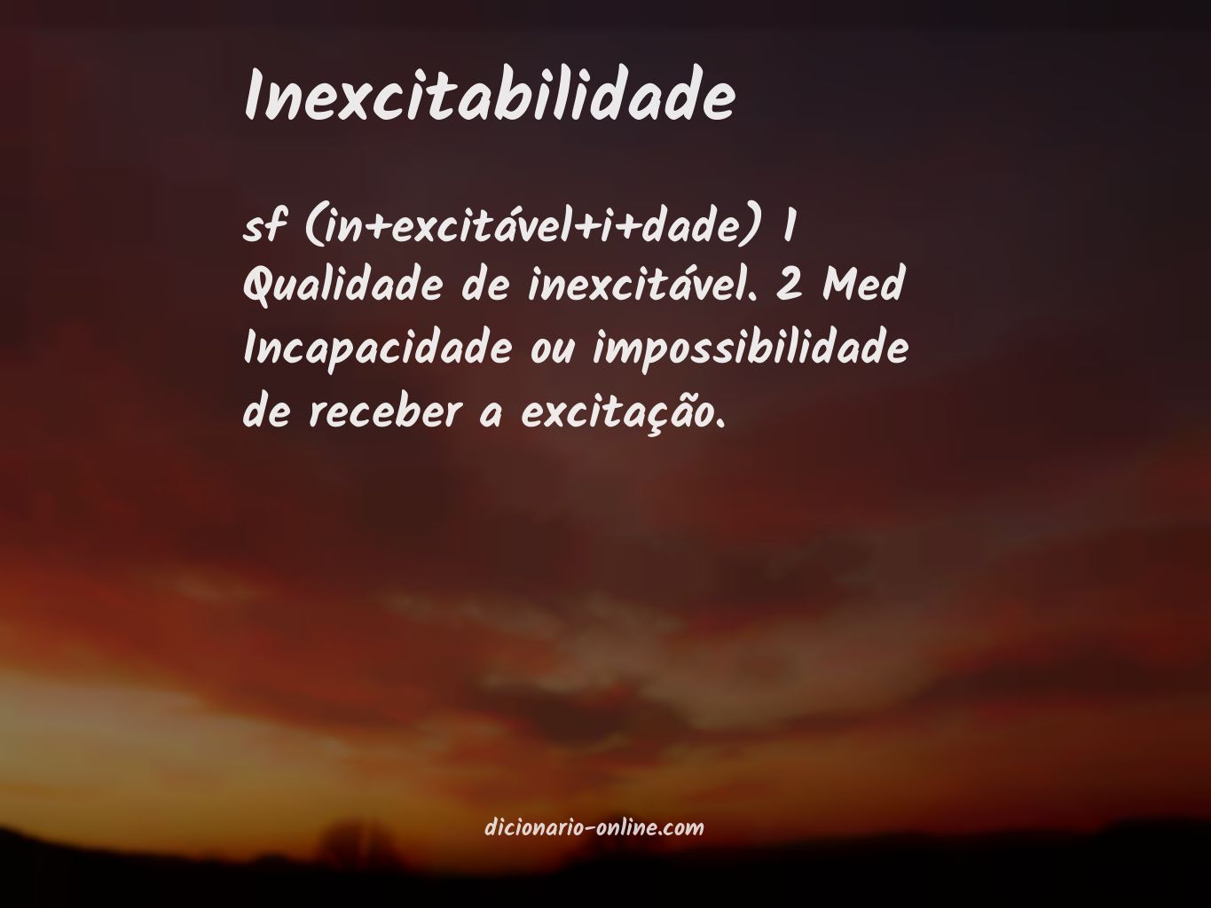 Significado de inexcitabilidade