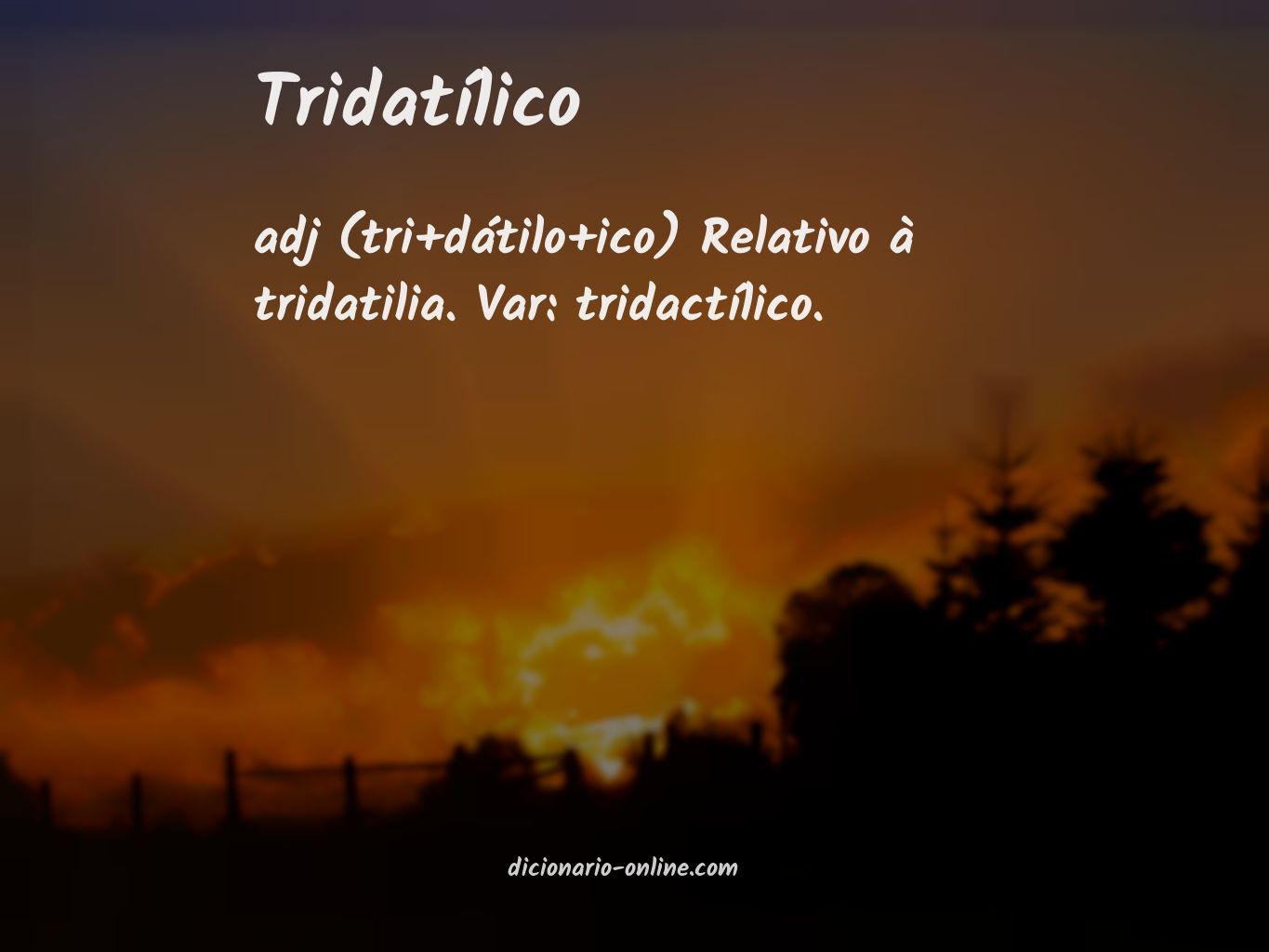 Significado de tridatílico