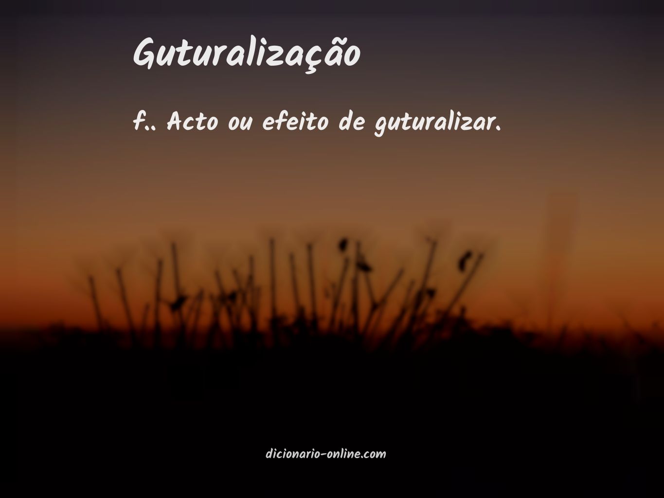 Significado de guturalização