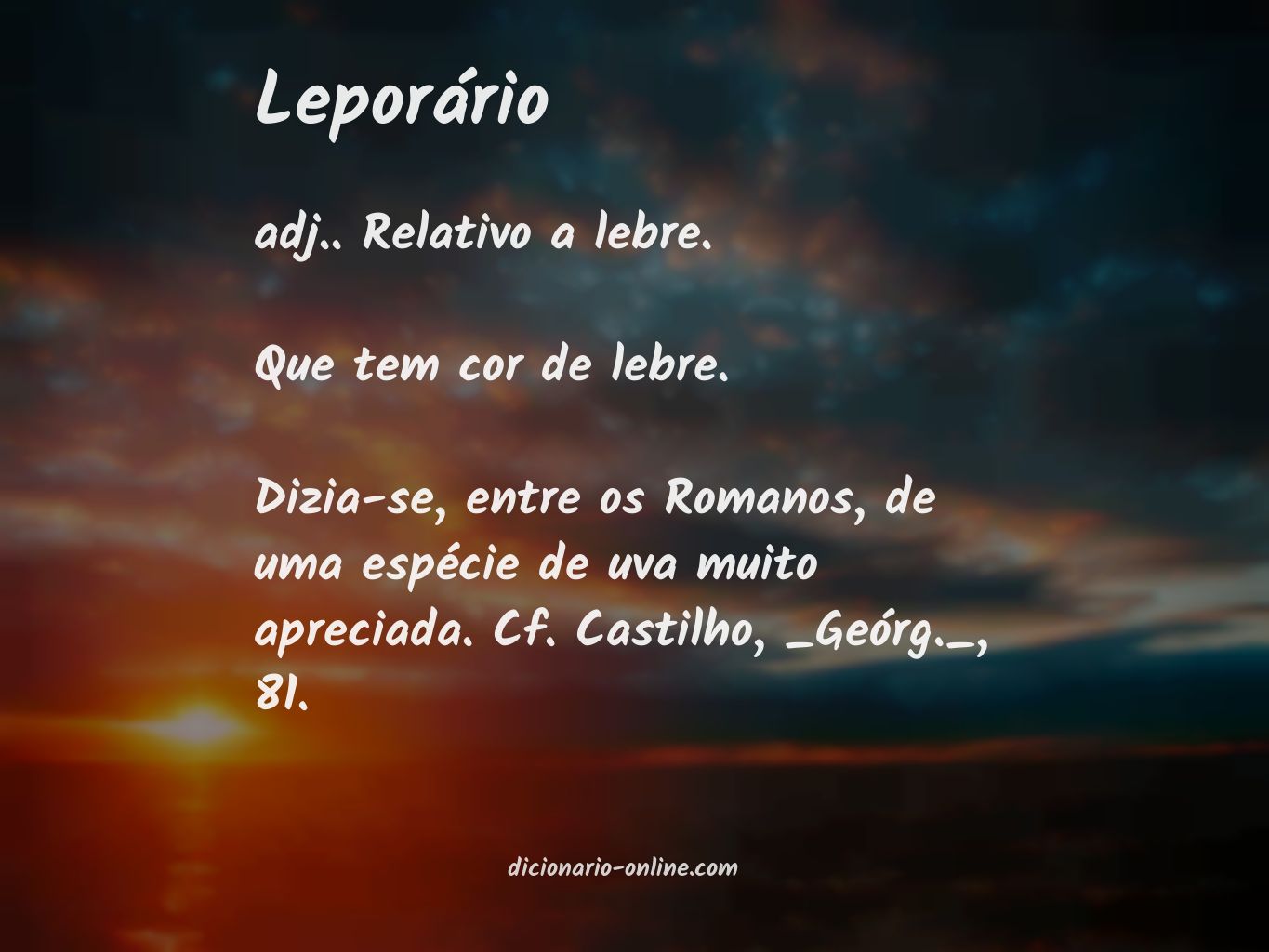 Significado de leporário