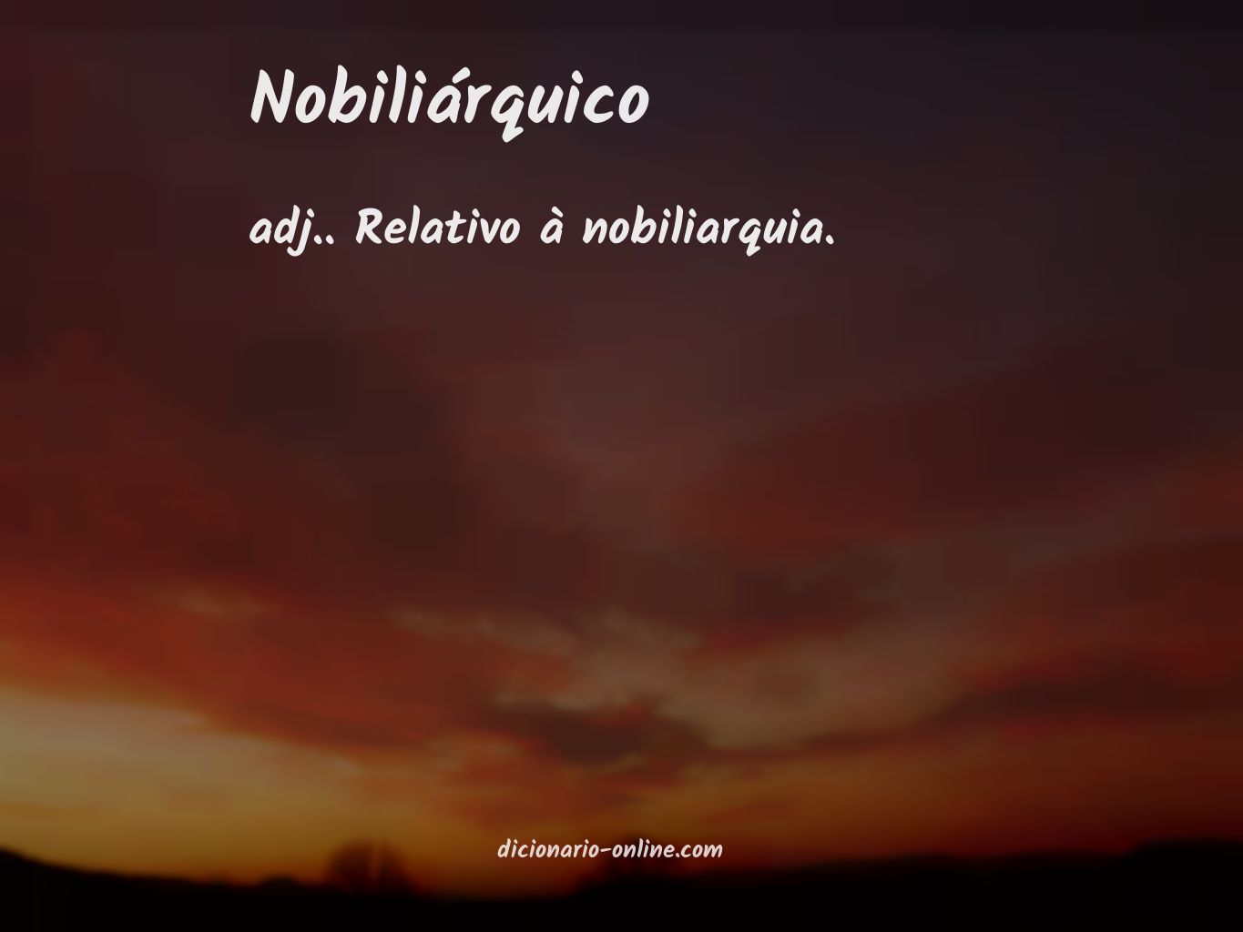 Significado de nobiliárquico