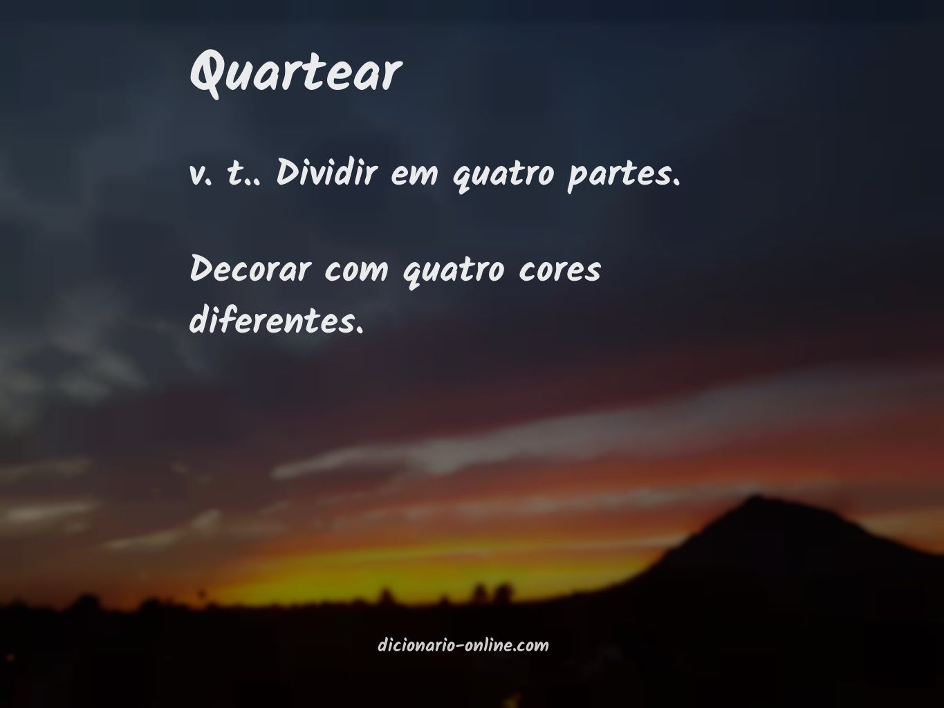 Significado de quartear