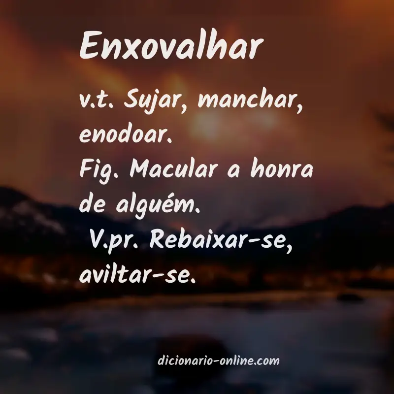 Significado de enxovalhar