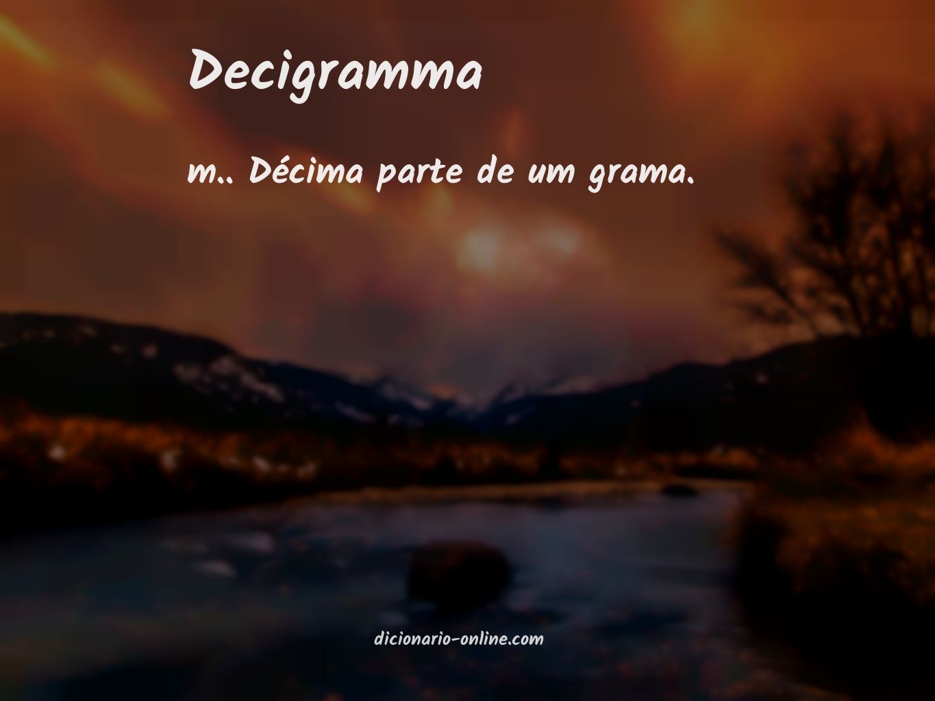 Significado de decigramma