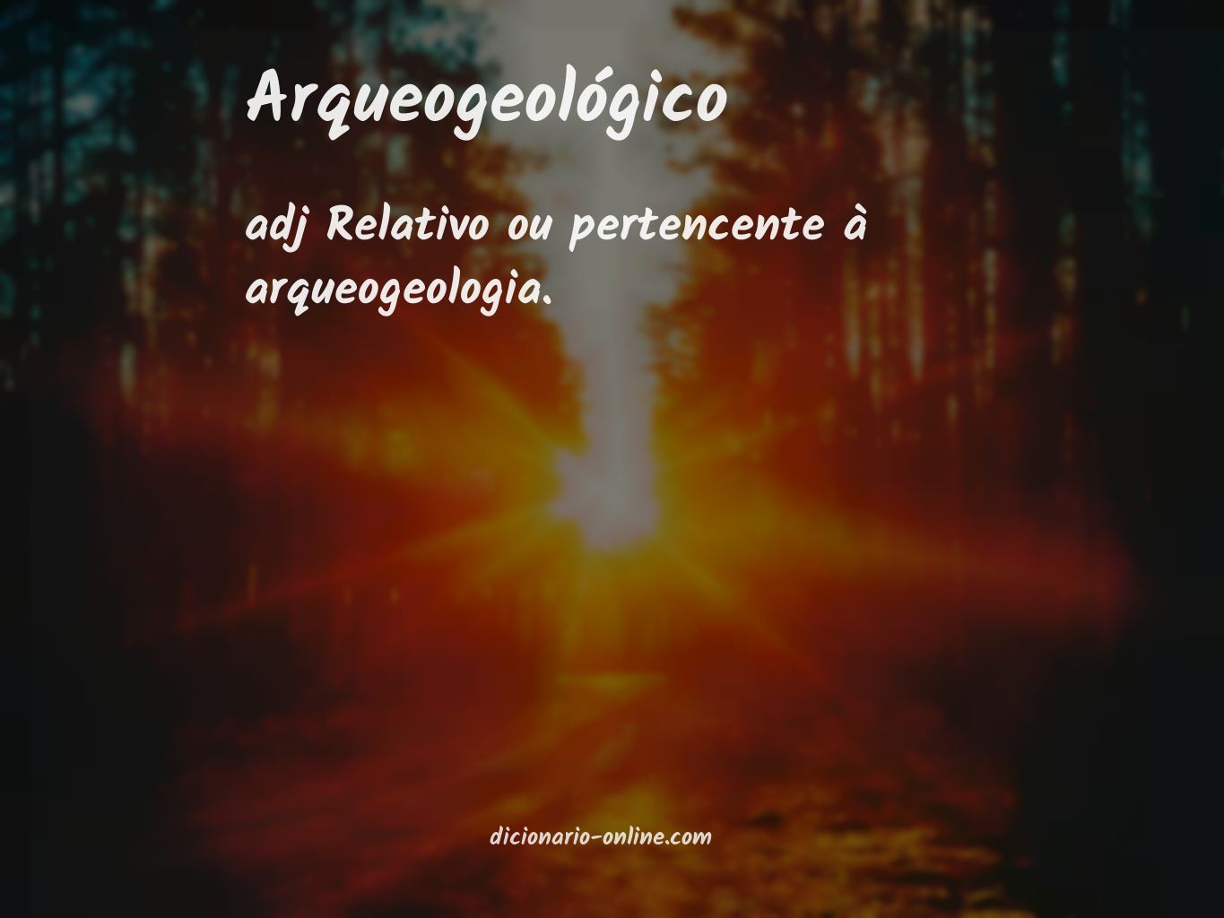 Significado de arqueogeológico