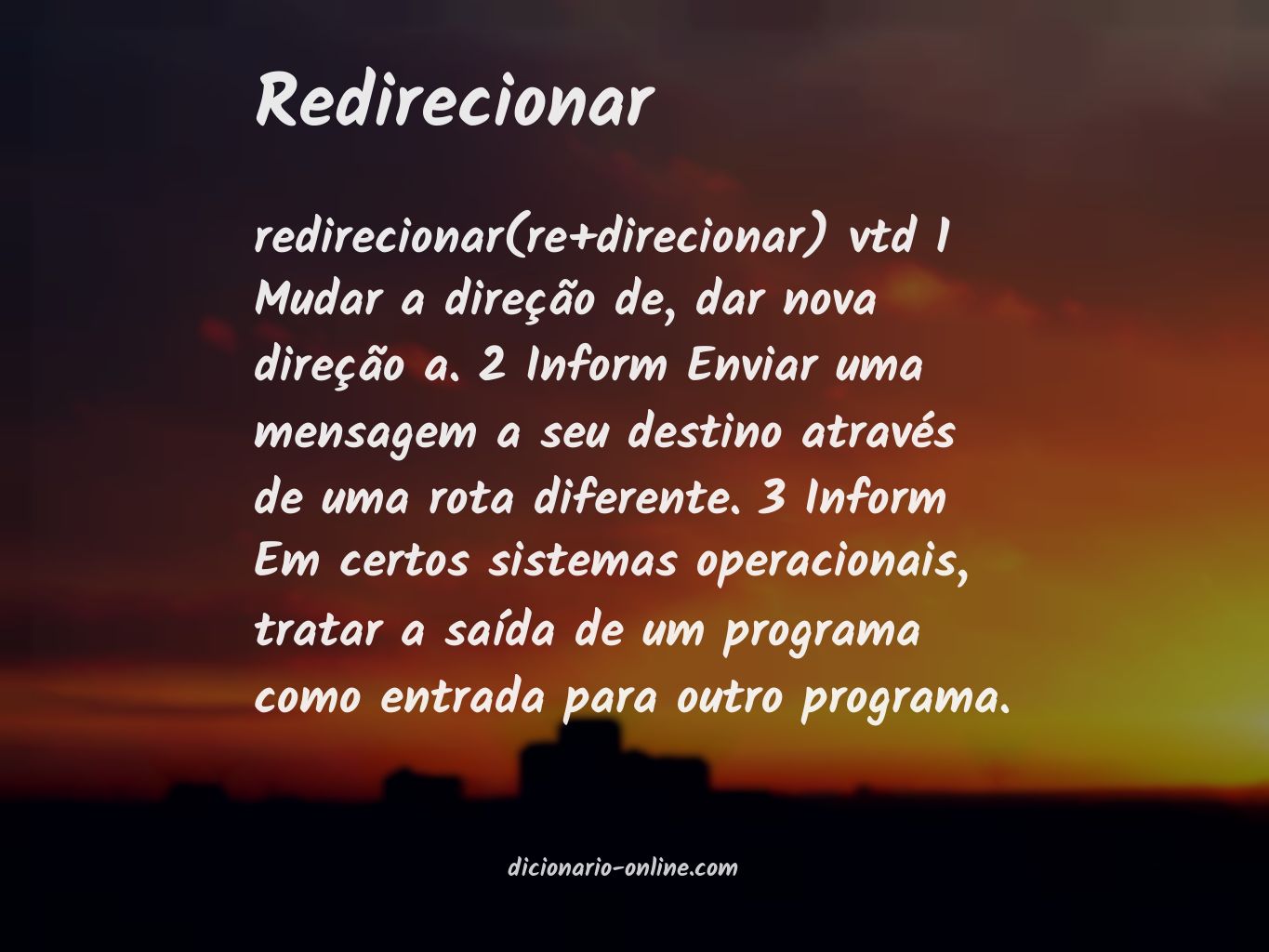 Significado de redirecionar