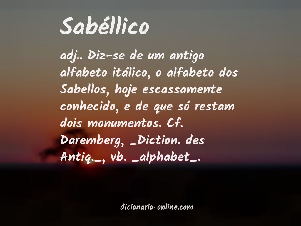 Significado de sabéllico