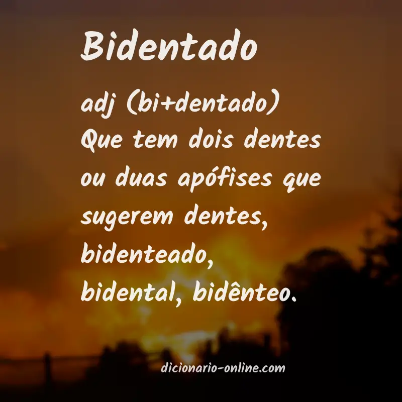 Significado de bidentado